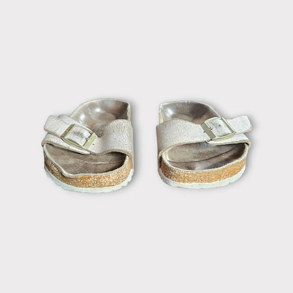 Birkenstock Madrid Washed Metallic Rose Gold Sandals - Picture 6 of 7